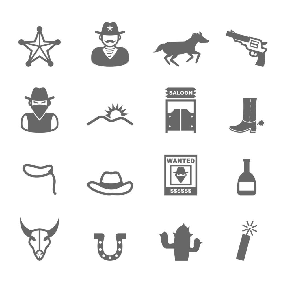 cowboy vector icons 2180904 Vector Art at Vecteezy