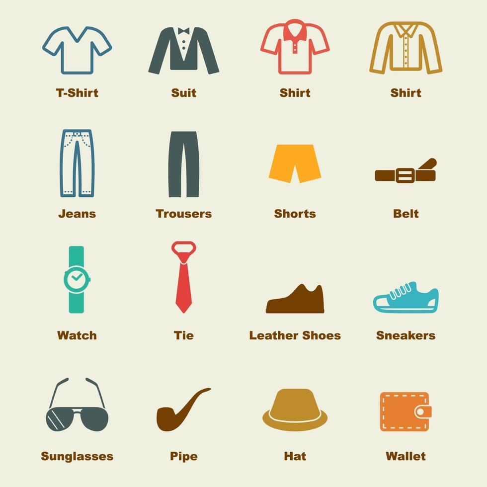 menswear vector elements