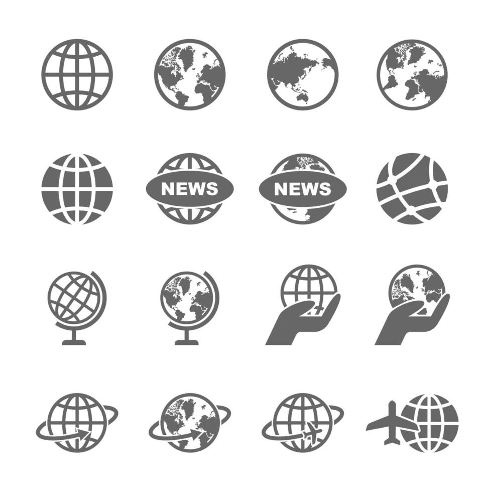 iconos de vector de globo