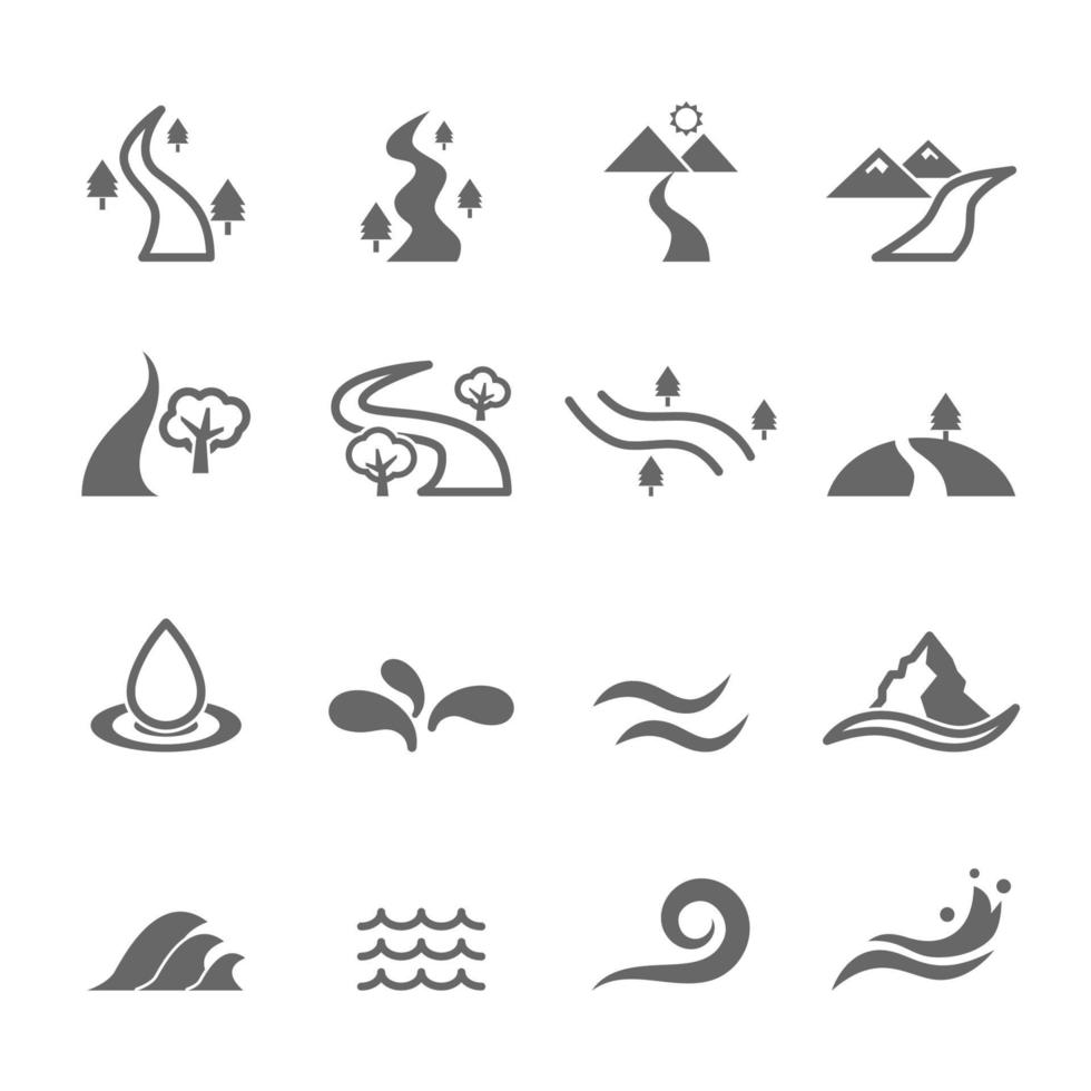 river vector icons