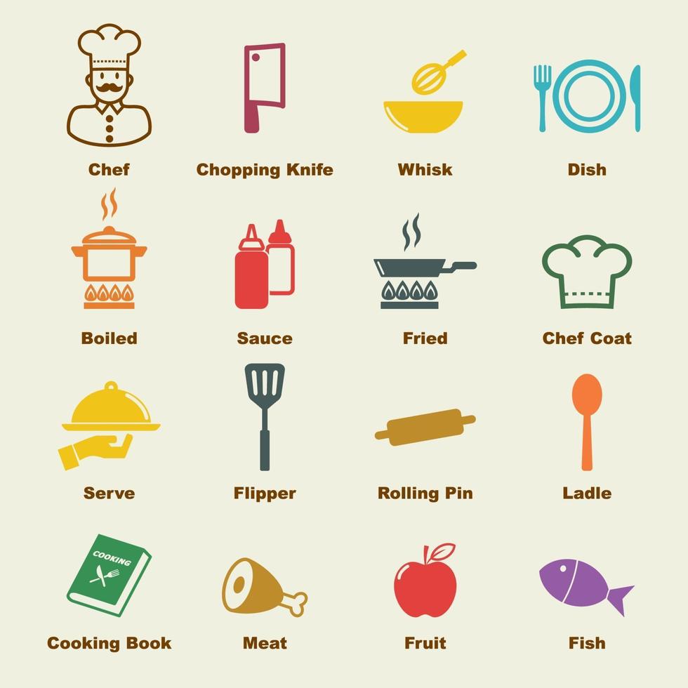 cooking vector elements