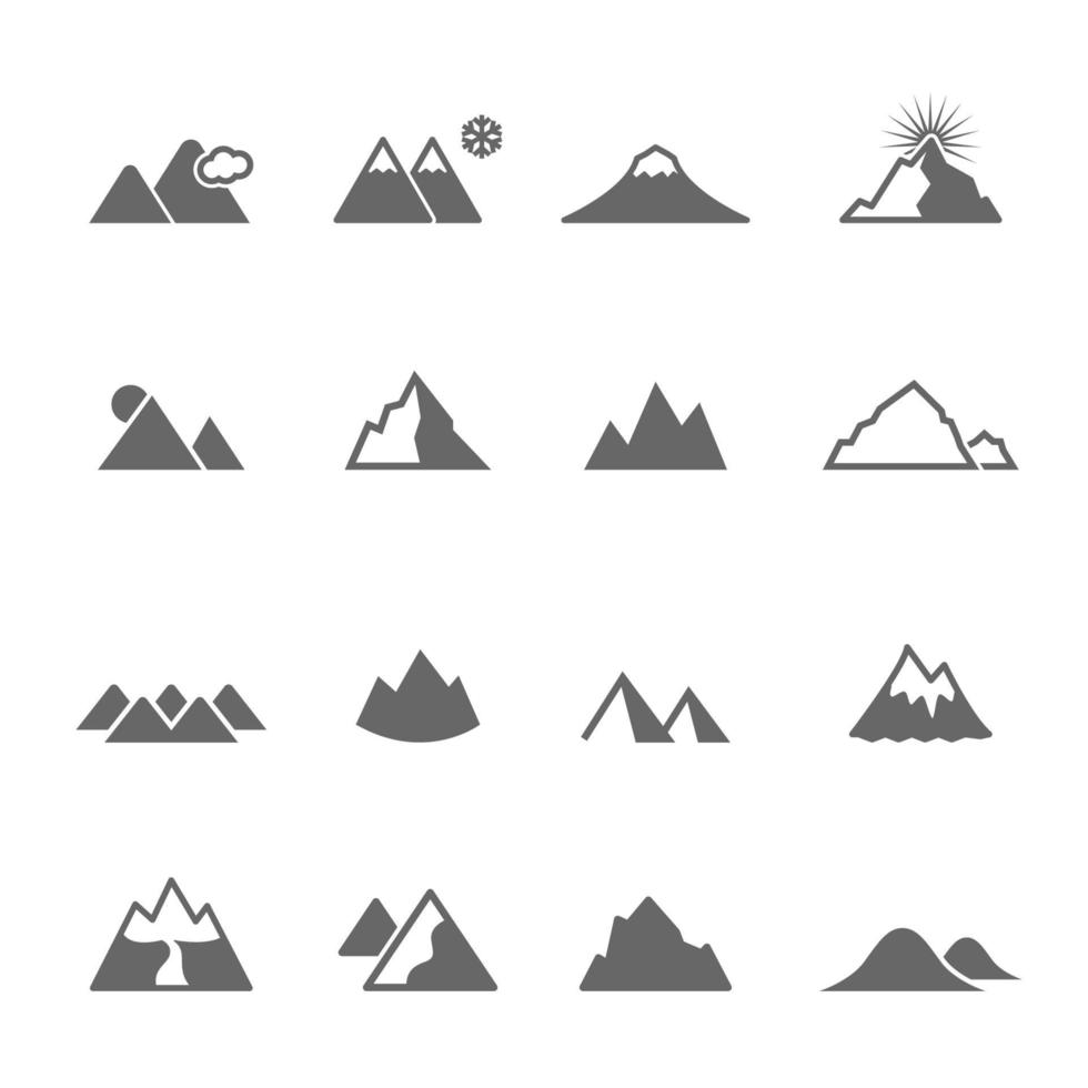 iconos de vector de montaña