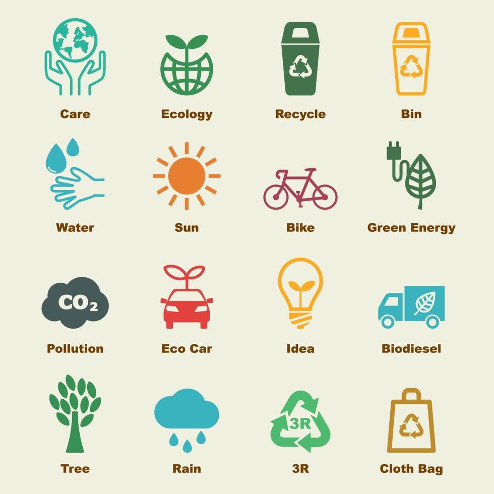 save the earth elements vector