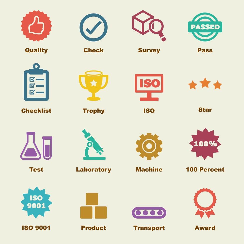 quality control elements vector