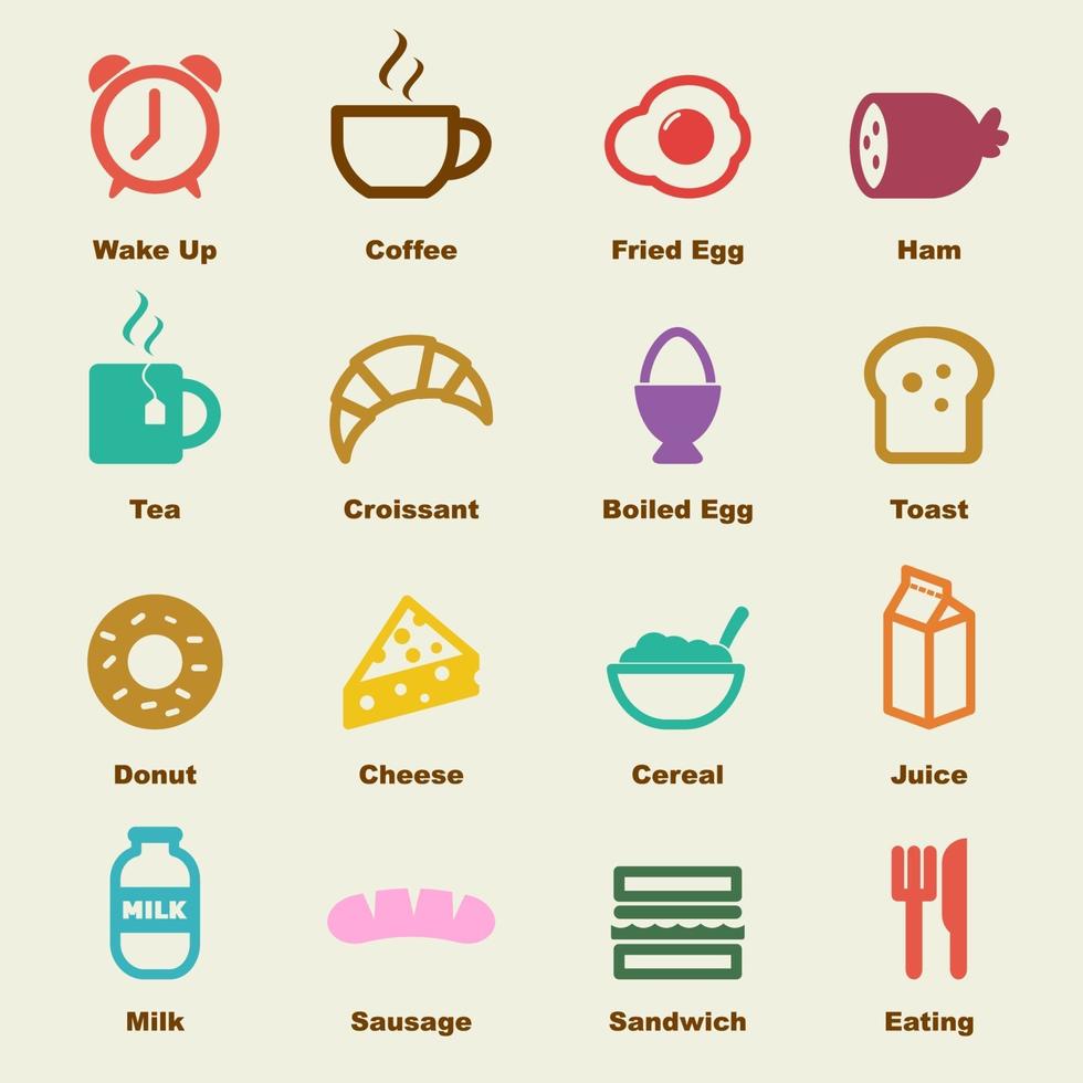 breakfast vector elements