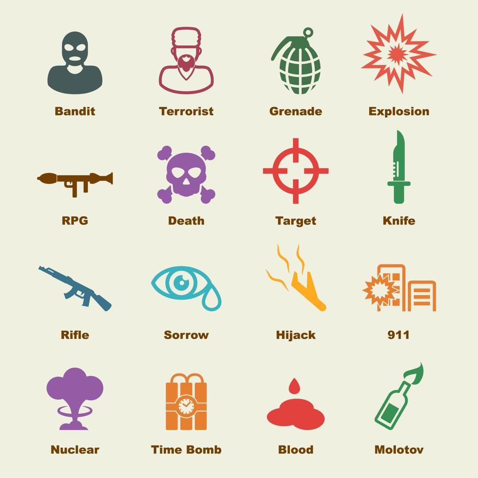 terrorism vector elements