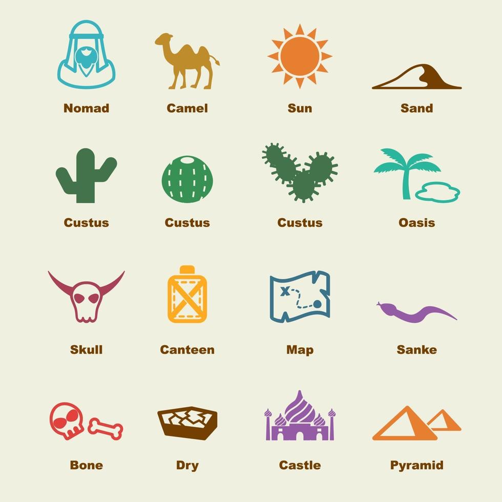 desert vector elements