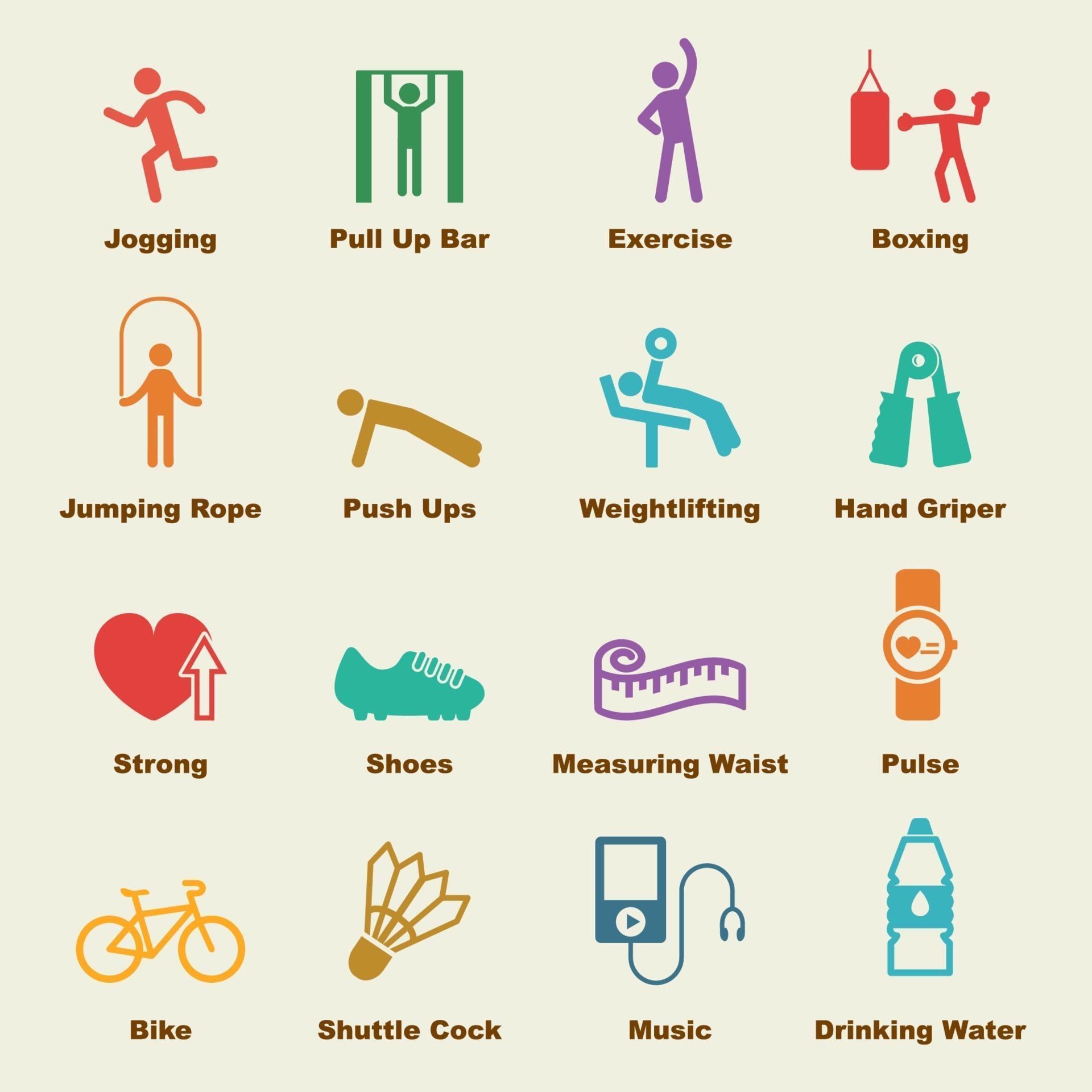 exercise vector elements 2181116 Vector Art at Vecteezy