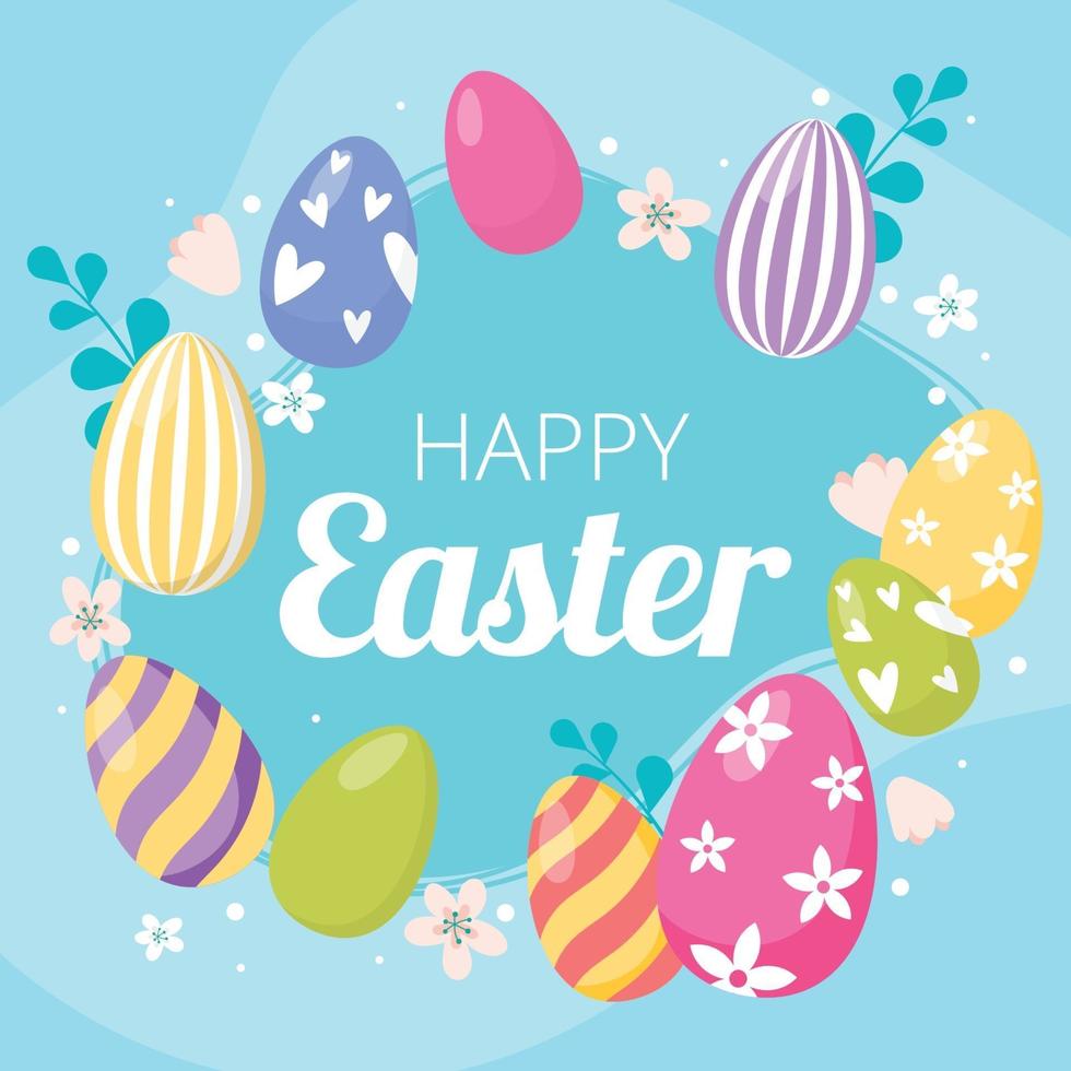 Happy Easter Day Background vector