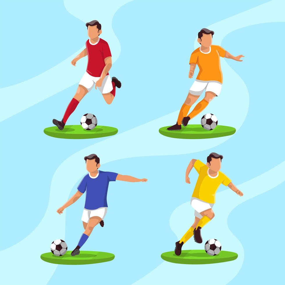 Soccer Player Character Collection vector