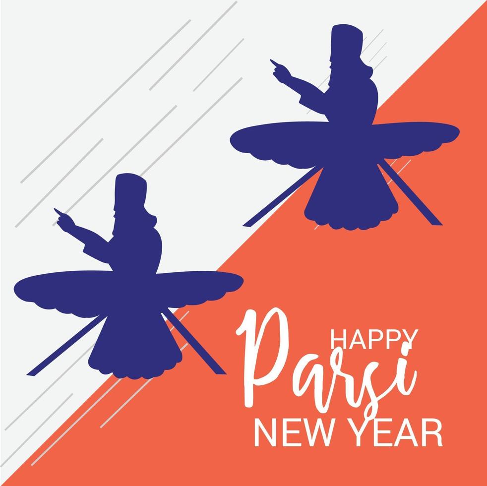 illustration of a Background for Parsi New Year. vector