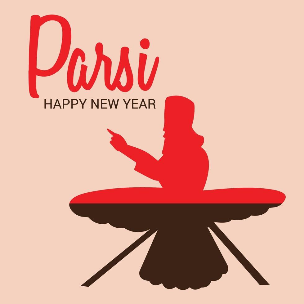 illustration of a Background for Parsi New Year. vector