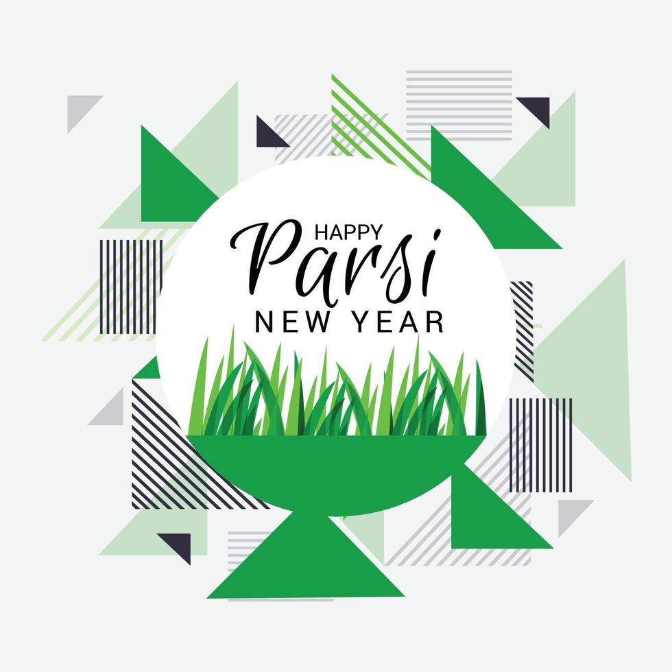 illustration of a Background for Parsi New Year. vector