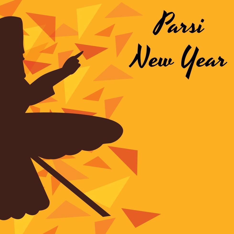 illustration of a Background for Parsi New Year. vector