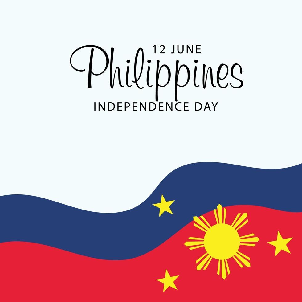 ilustración vectorial de un fondo para el día de la independencia de filipinas. vector