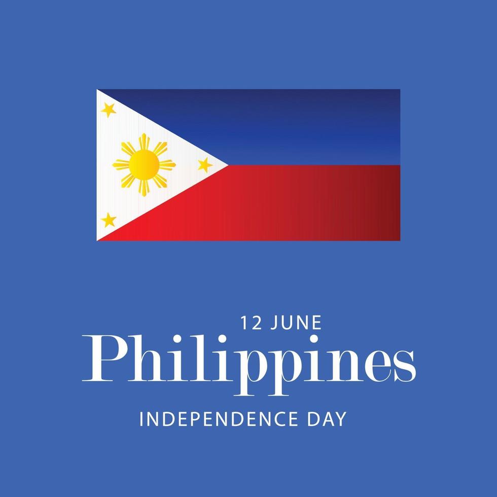 ilustración vectorial de un fondo para el día de la independencia de filipinas. vector