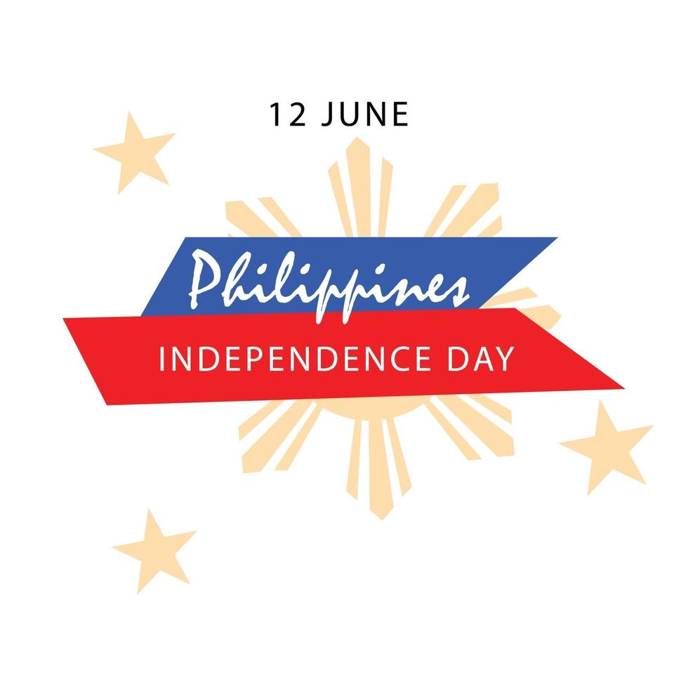 Vector illustration of a Background for Philippines Independence Day.