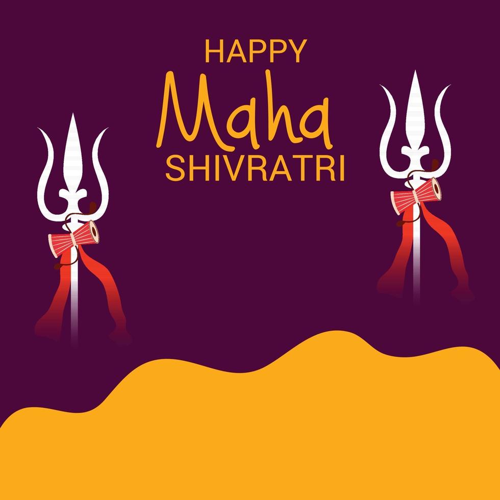 ilustración vectorial de un fondo para feliz maha shivratri. vector