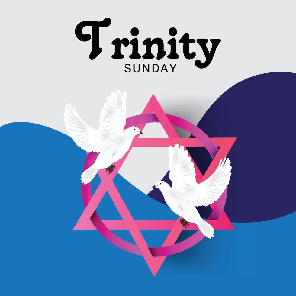 Vector illustration of a background for Trinity Sunday.