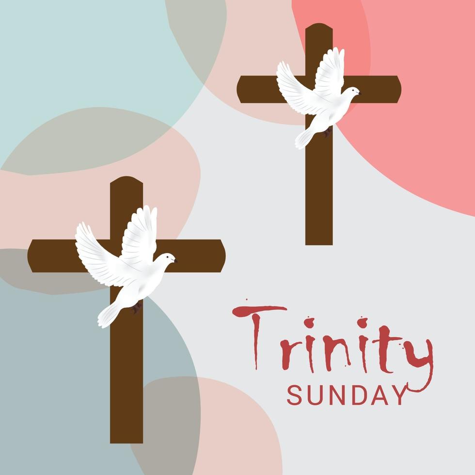 ilustración vectorial de un fondo para el domingo de la Trinidad. vector