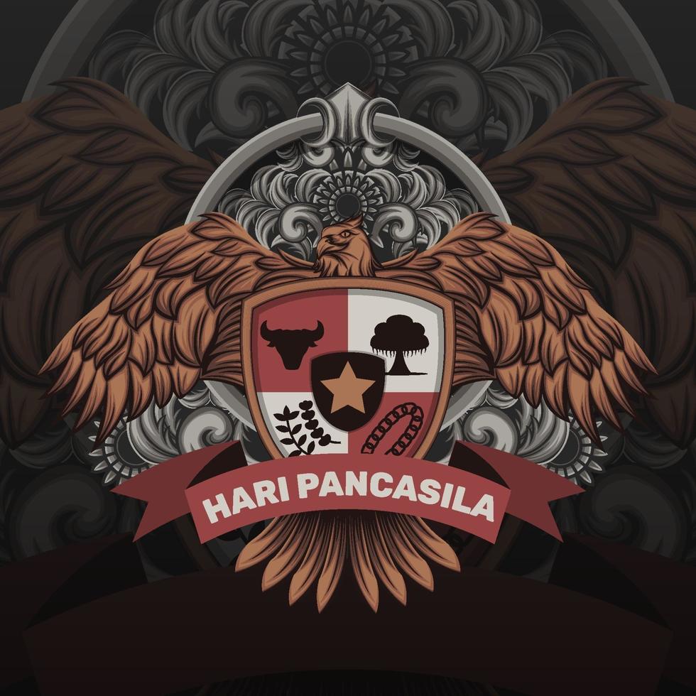 concepto de hari pancasila vector