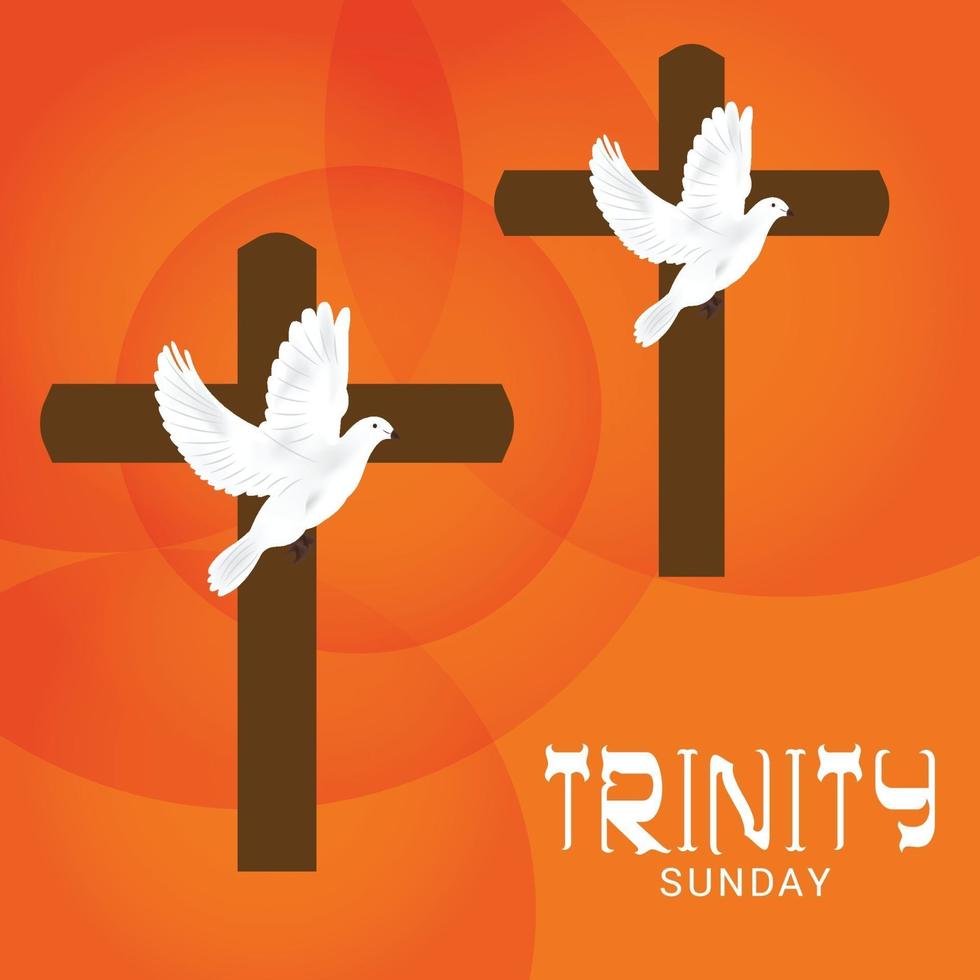 ilustración vectorial de un fondo para el domingo de la Trinidad. vector