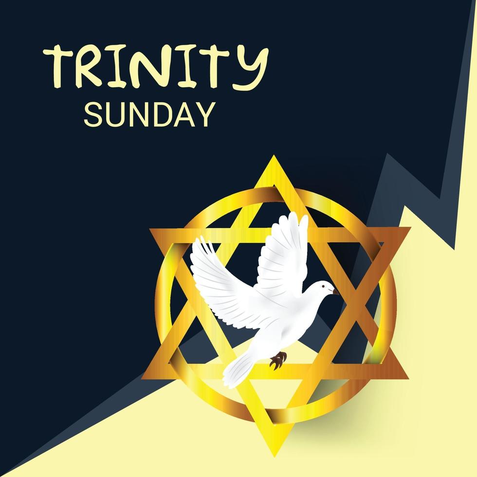 ilustración vectorial de un fondo para el domingo de la Trinidad. vector