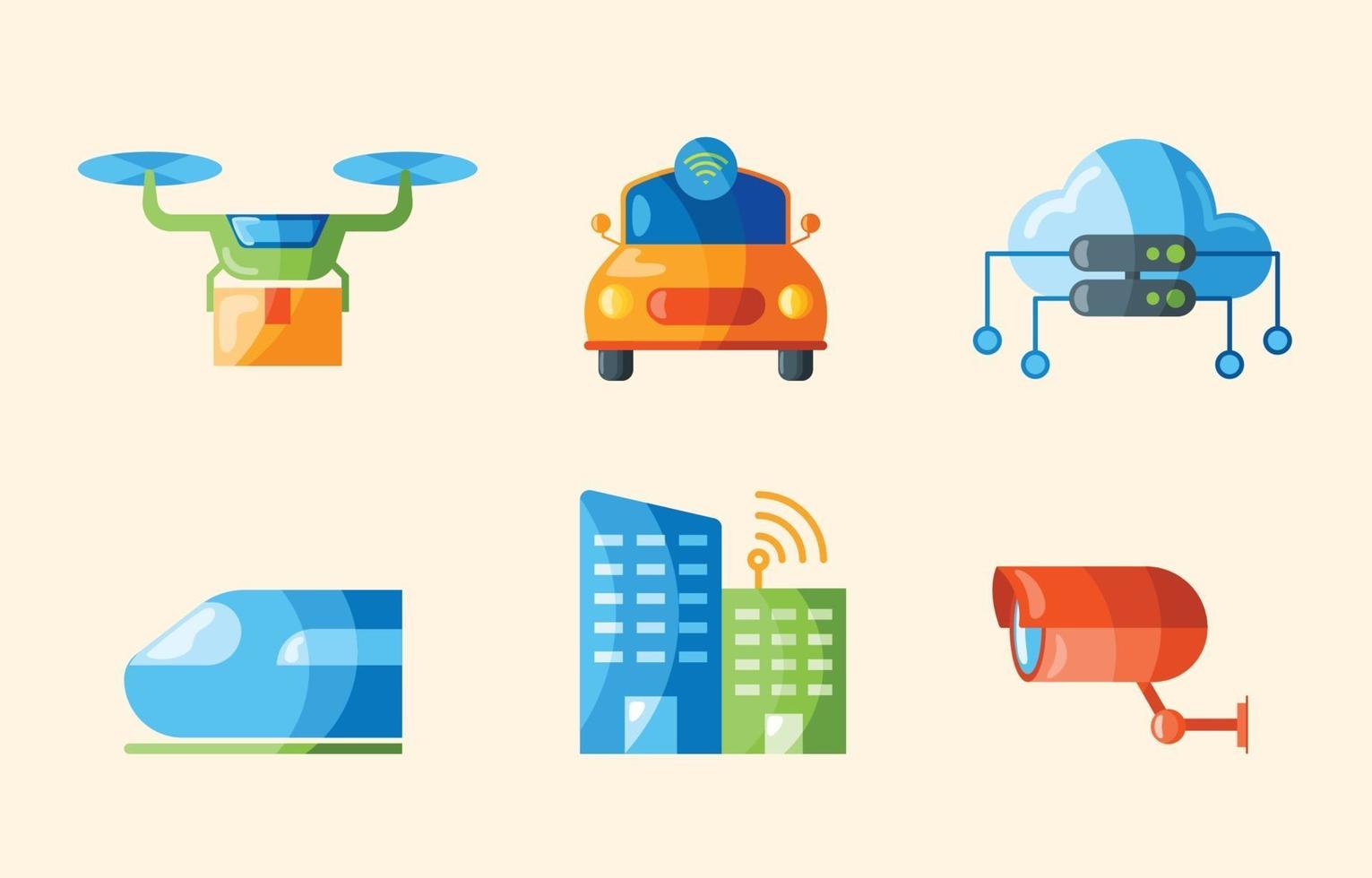 Smart City Icon Set vector