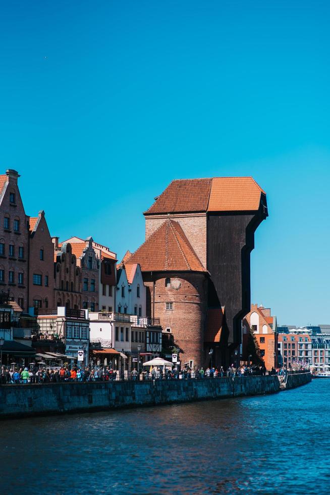 Gdansk, Polonia 2017- edificios y elementos arquitectónicos de la parte histórica de Gdansk, Polonia foto