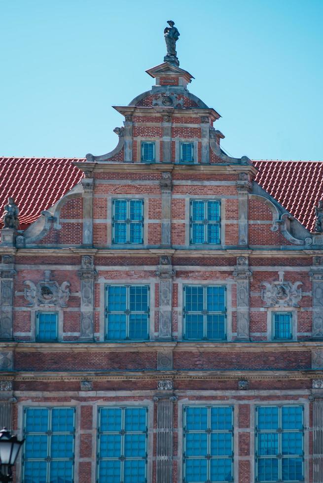 Gdansk, Polonia 2017- edificios y elementos arquitectónicos de la parte histórica de Gdansk, Polonia foto