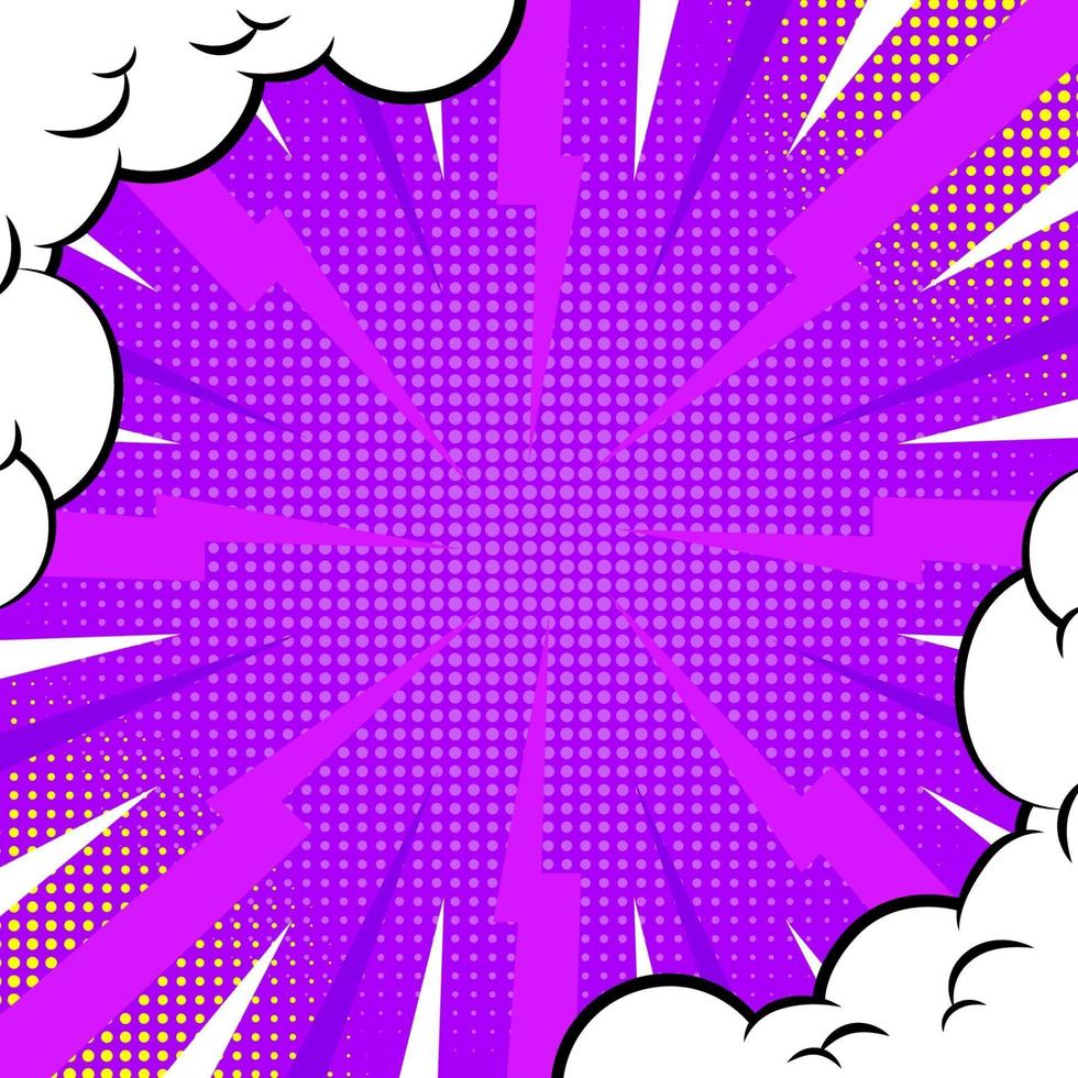 Comic Halftone Background Template vector