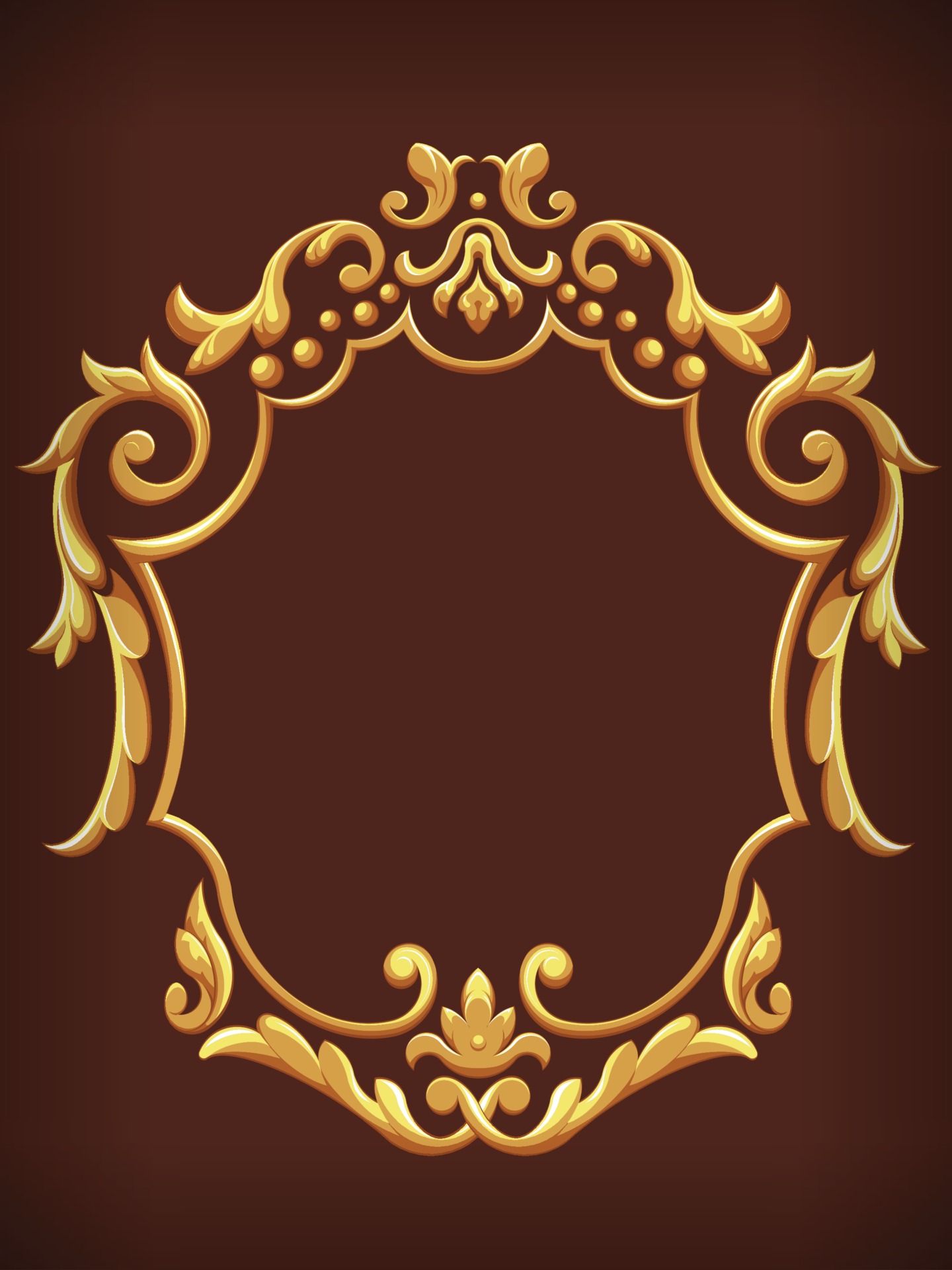 Vintage Gold Royal Ornamental Frame Decorative Vector Element 2181535