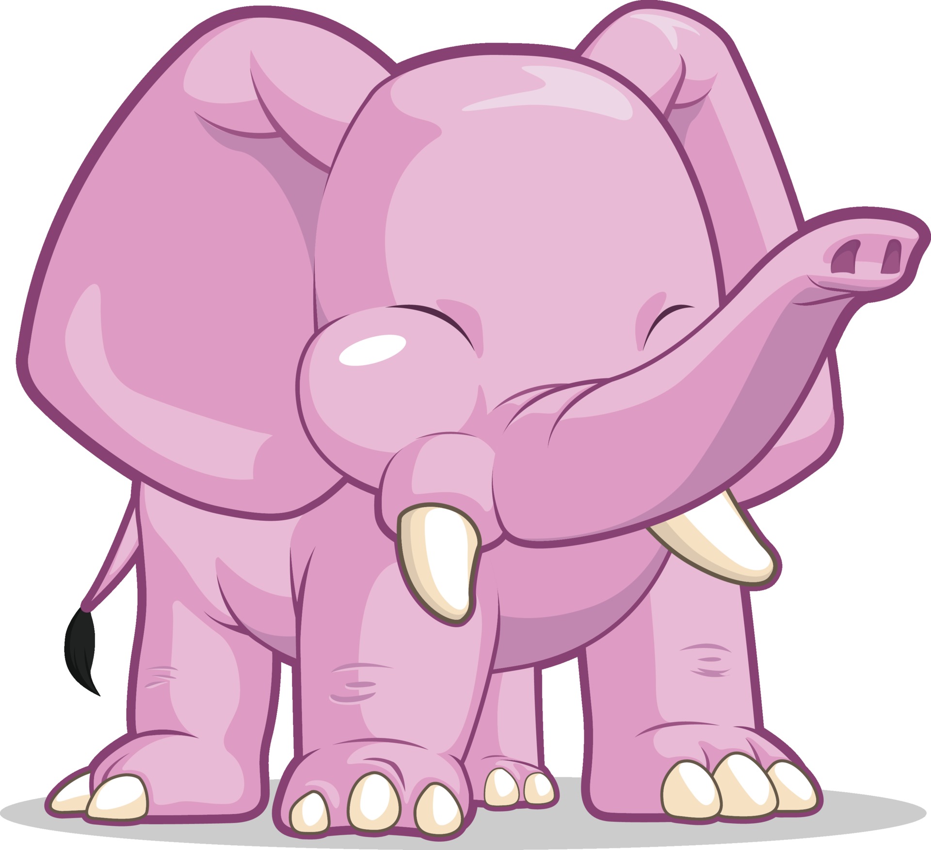 Cute Elephant Pointing Trunk Mascot Children Cartoon Vector Drawing 2181581 Vector Art At Vecteezy