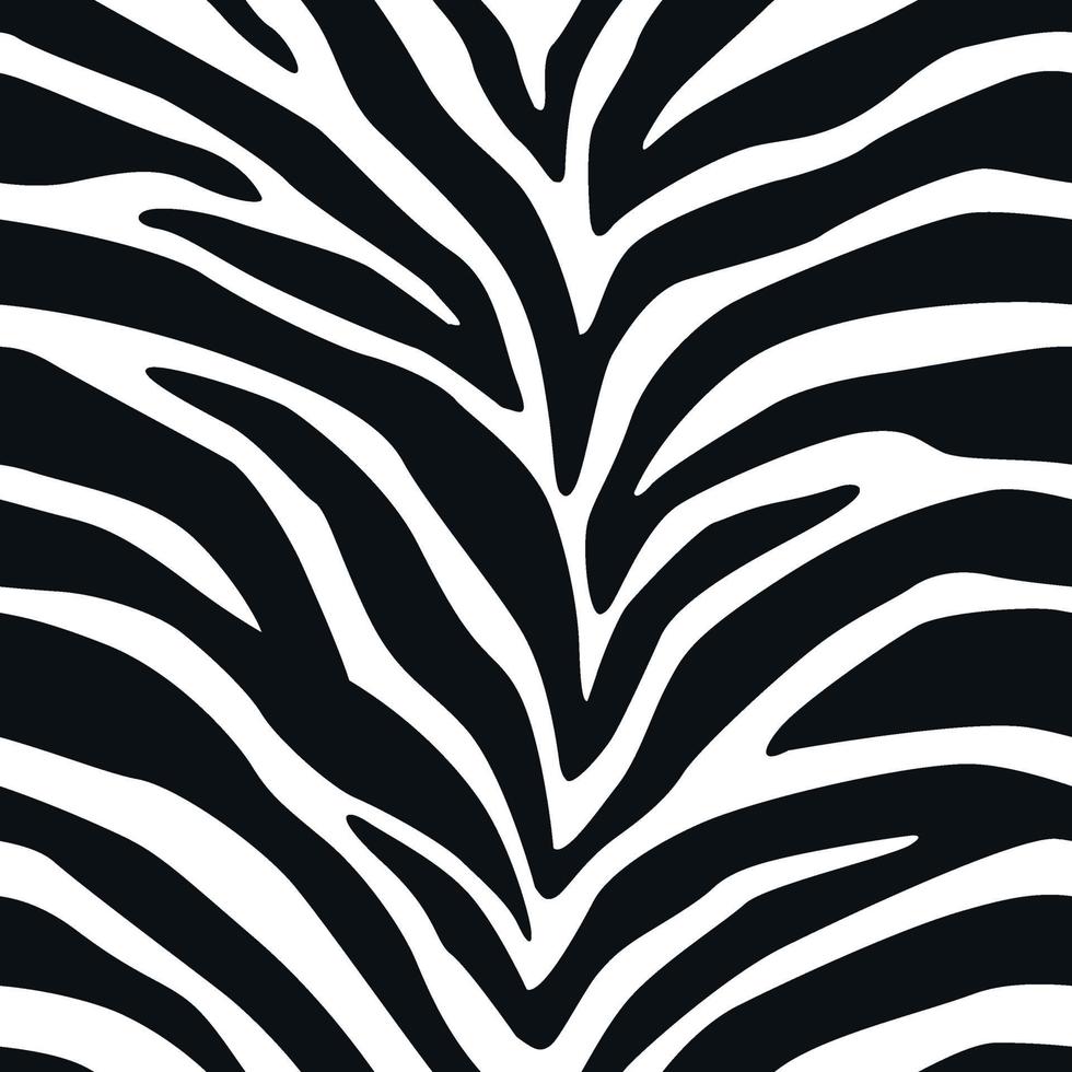 Seamless Pattern Zebra Lines Background Animal Stripes Skin Print vector