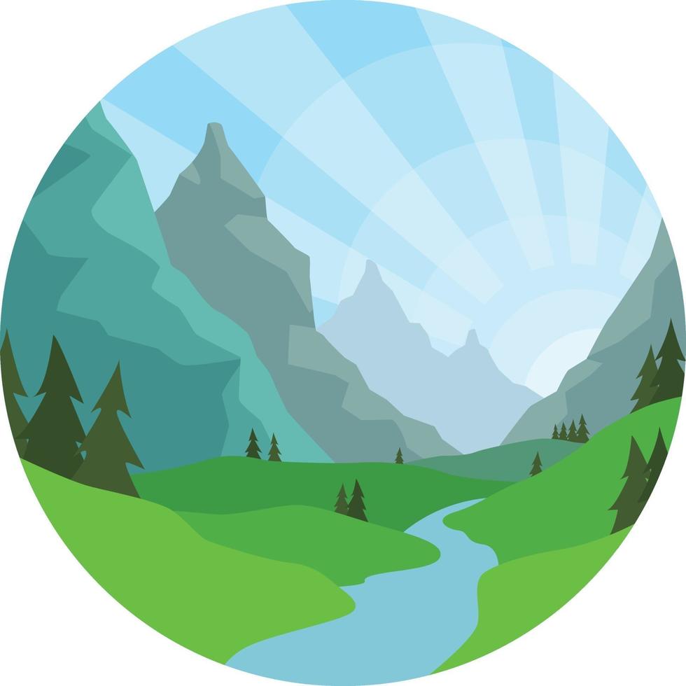 Background Mountain View Hiking Camping Cartoon Vector Drawing 2181783 ...