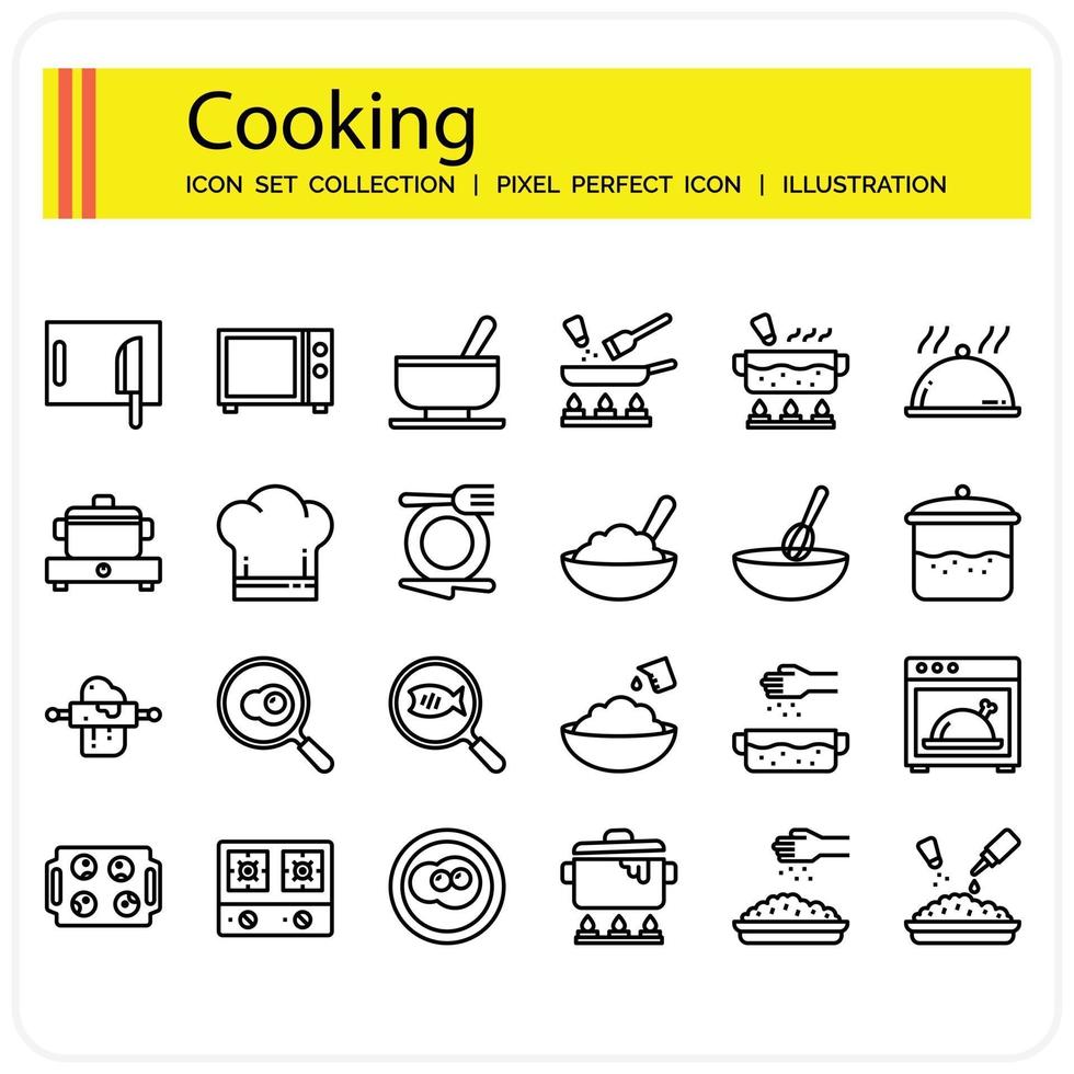 conjunto de iconos de cocina vector