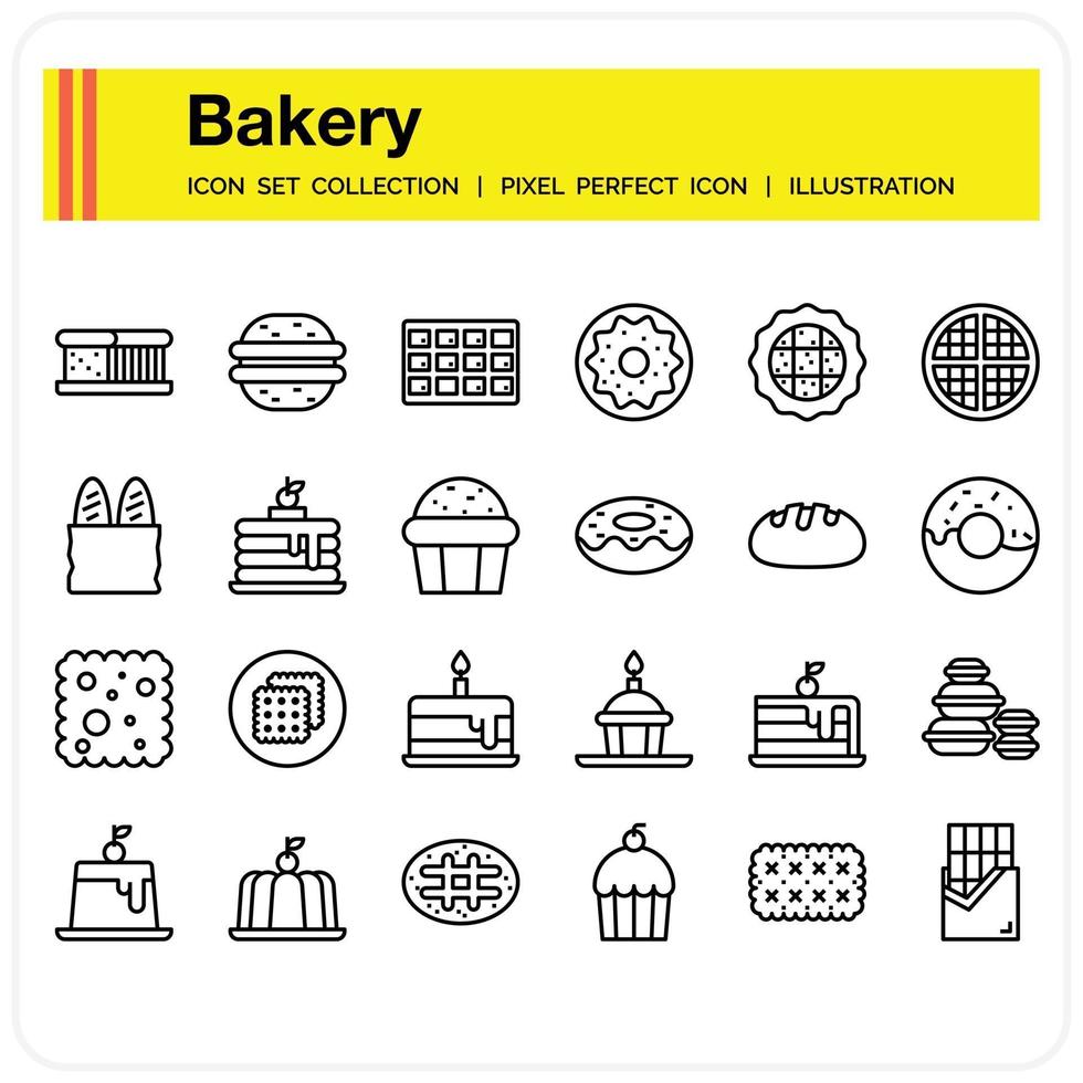 Bakery Icon set vector