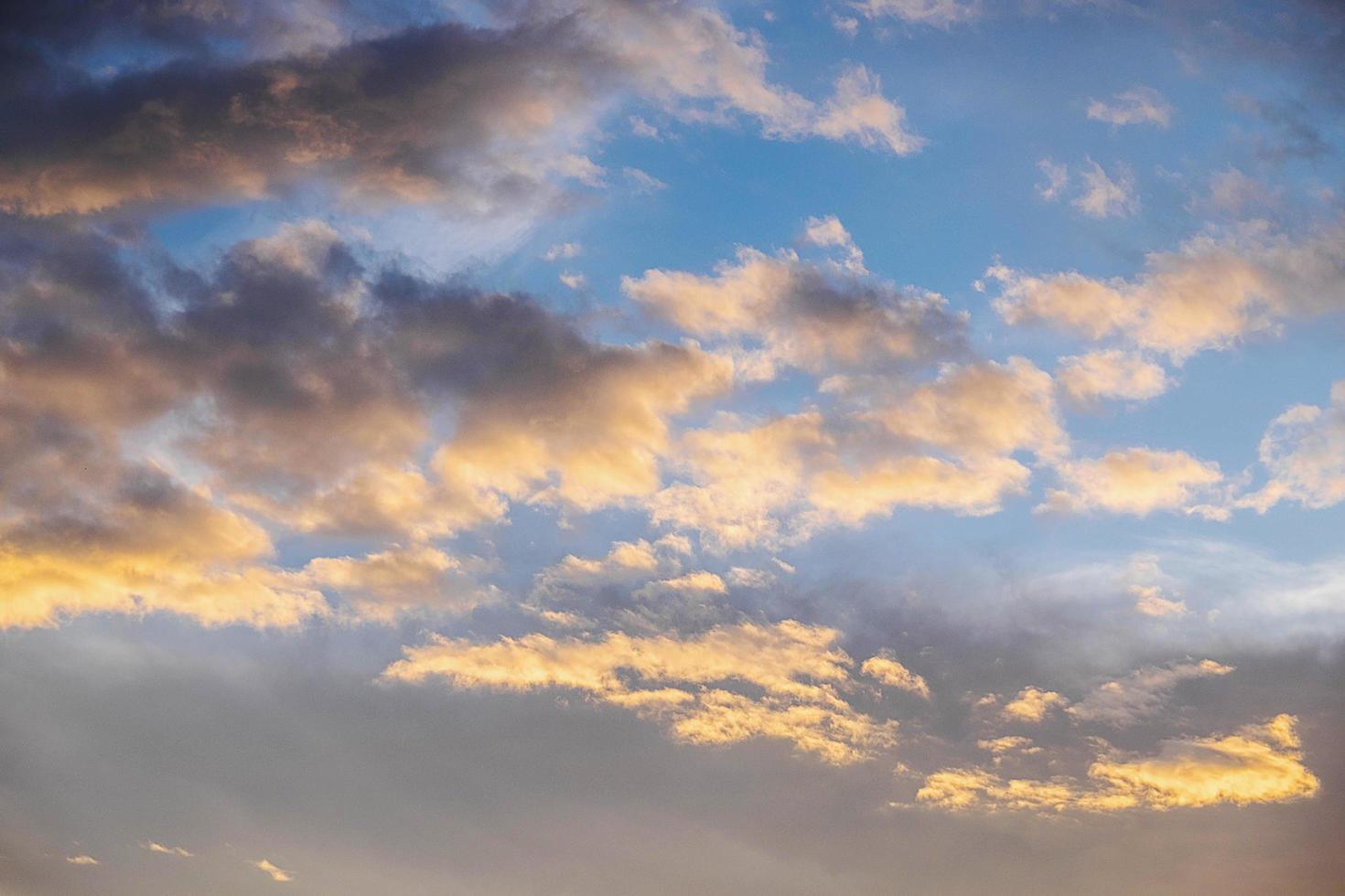 Sunset colors on clouds photo