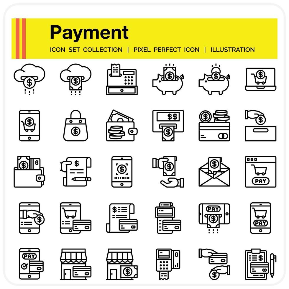 Payment Outline icon vector