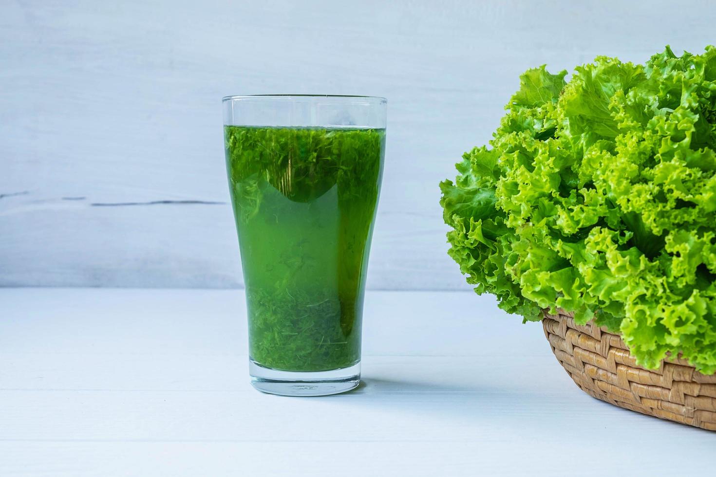 Green veggie juice photo