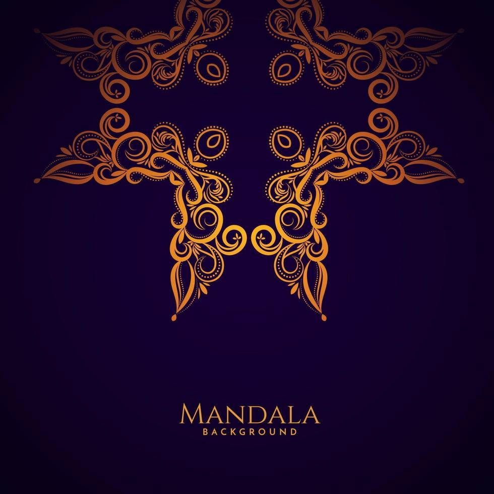 fondo de lujo decorativo hermoso diseño mandala vector