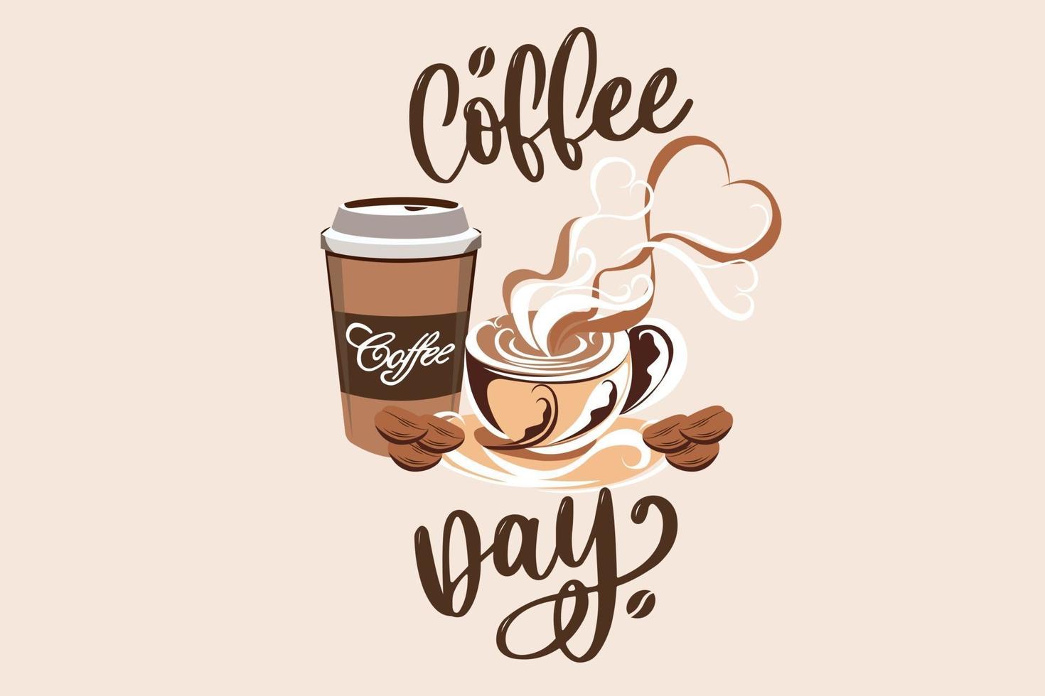 International day of coffee holiday vector