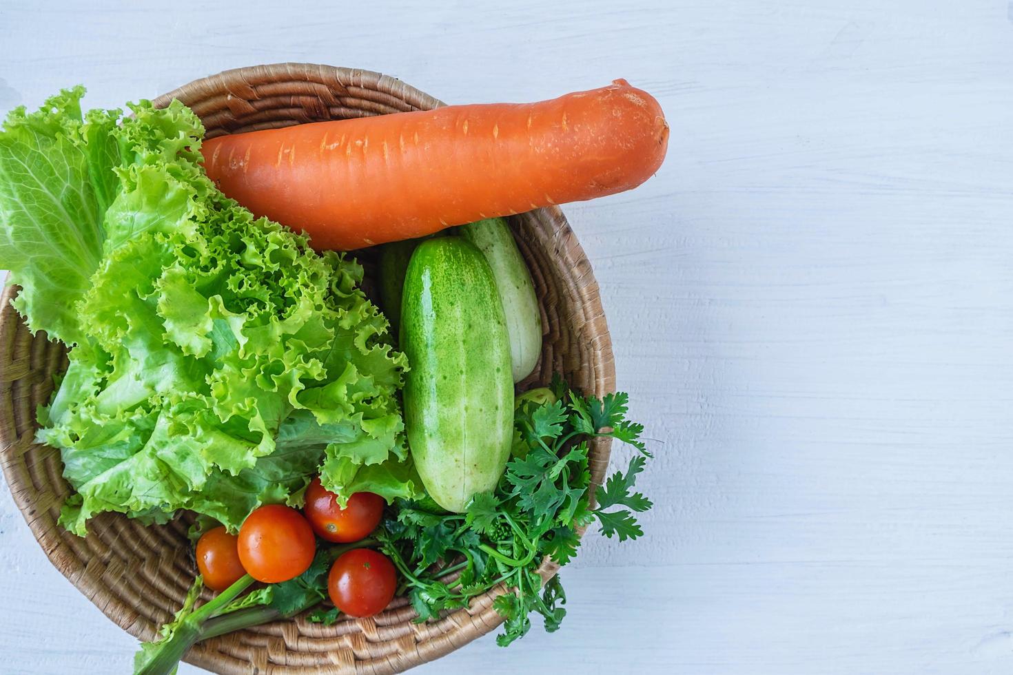 Baskets of vegetables photo