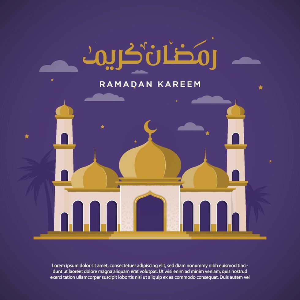 Illustration vector graphic ramadan kareem good of for greeting card, background, flyer, template. Eps 10