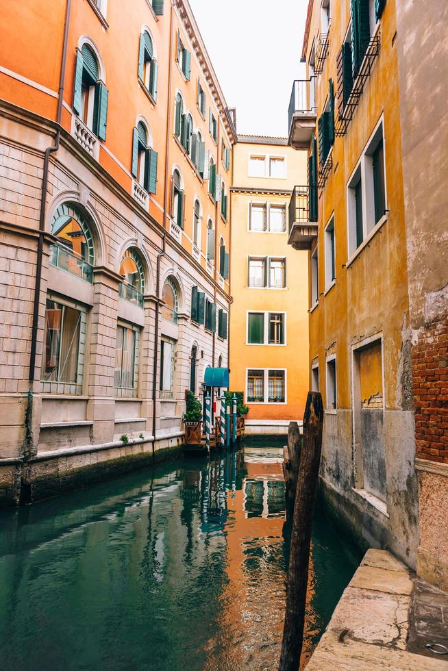 Narrow canals of Venice Italy photo