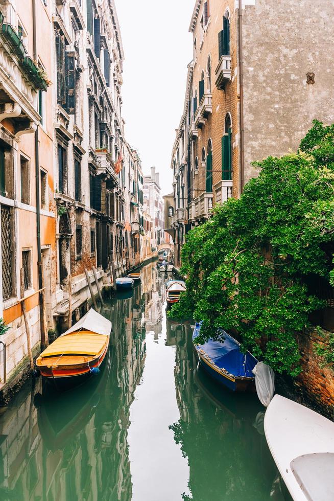 Narrow canals of Venice Italy photo