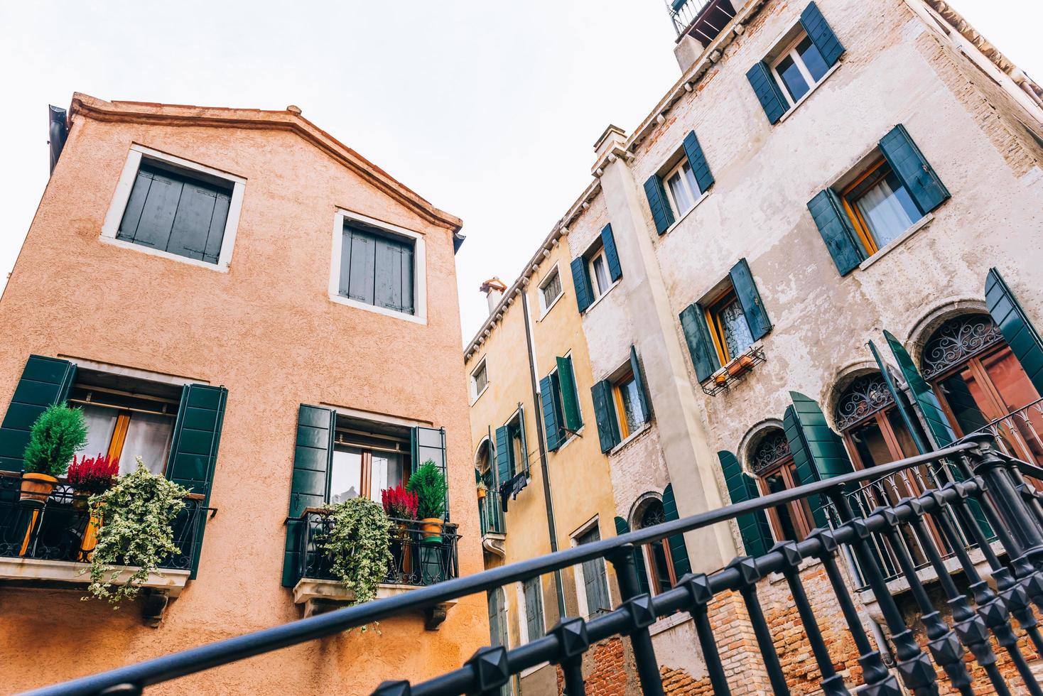 Tourist routes of the old Venice streets of Italy photo