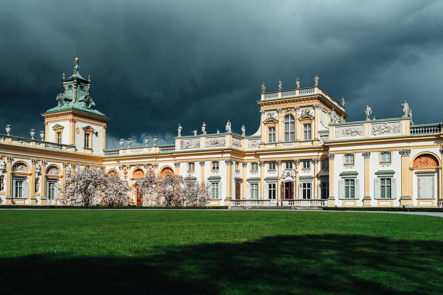 Warsaw, Poland 2017- Old antique palace Wilanow in Warsaw photo