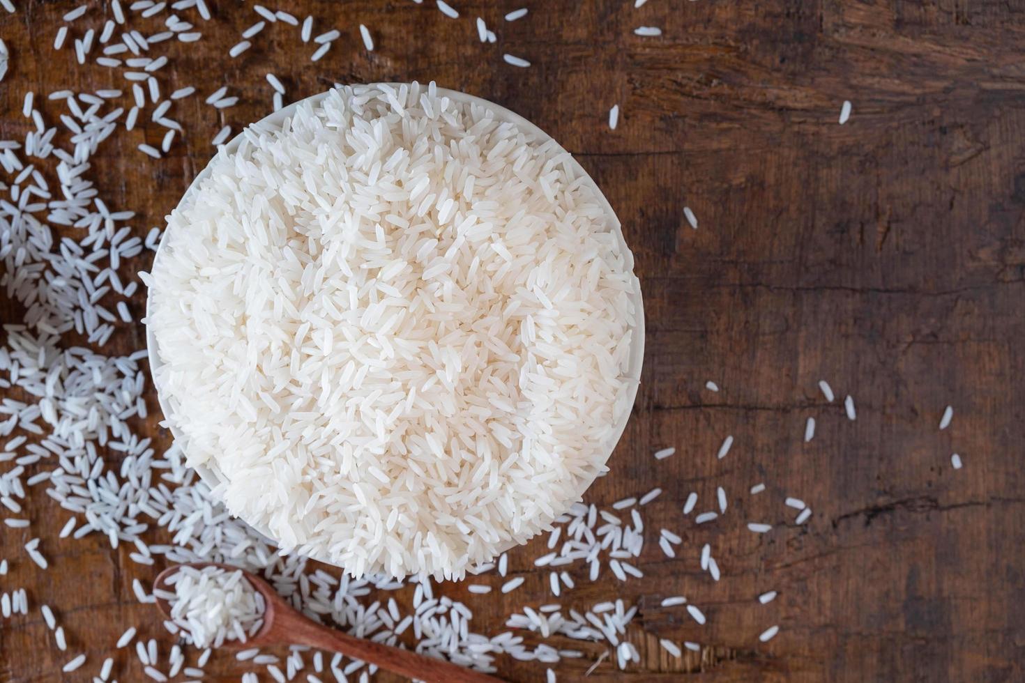 Group of white rice photo