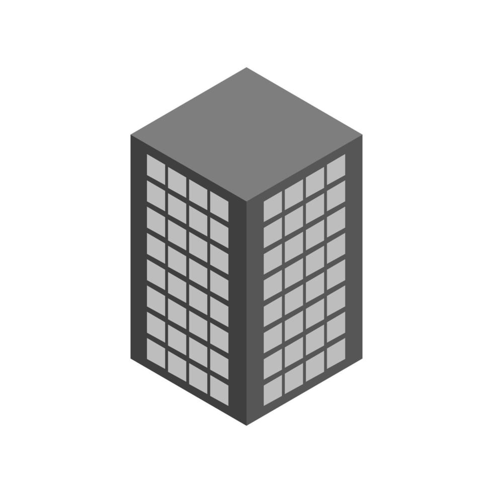 Isometric Building On White Background vector